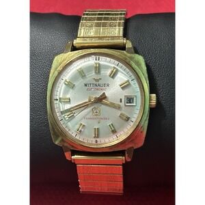 Vintage Wittnauer Swiss Electronic Transistorized  Gold Tone Mens Watch